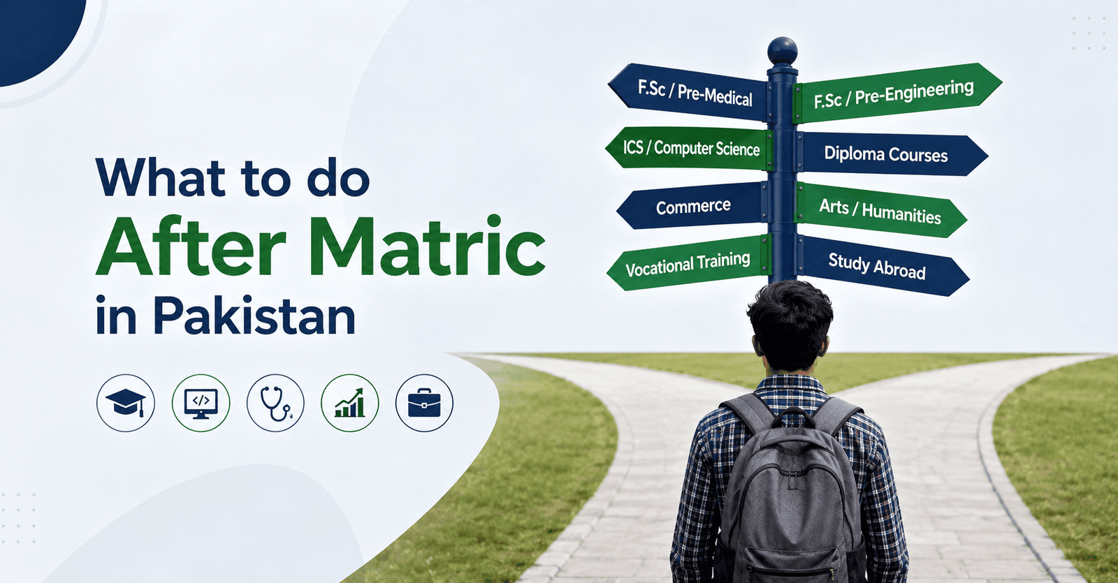 Student deciding what to do after matric in Pakistan